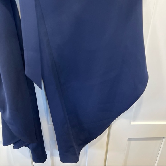 Karen Millen Navy Structured Strapy Halter Tapered Leg Jumpsuit Romper Size 4 - Picture 5 of 14